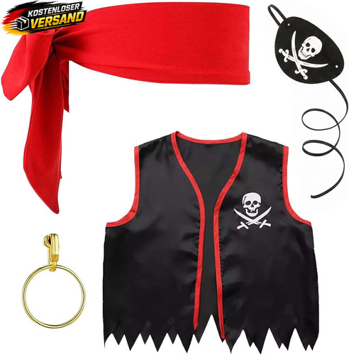 Kinder piratenkostüm set mit - piratenkostüm,